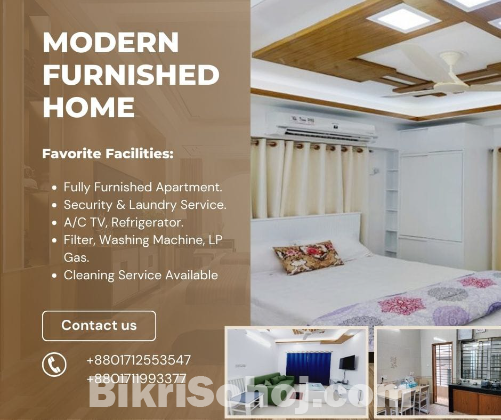 Modern 2 Bed Furnished Apartment for Rent in Bashundhara